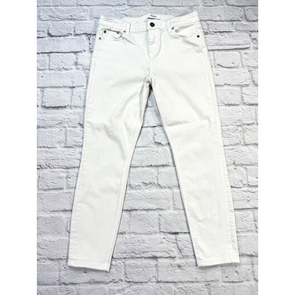pistola Denim - Pistola Jeans Womens 28 White Excellent Tapered Stretch Denim P6822FTN-SLO